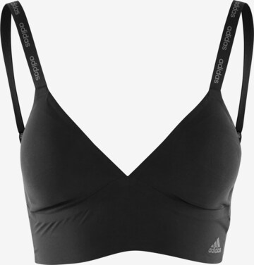 ADIDAS SPORTSWEAR BH ' LONGLINE BRALETTE ' in Zwart: voorkant