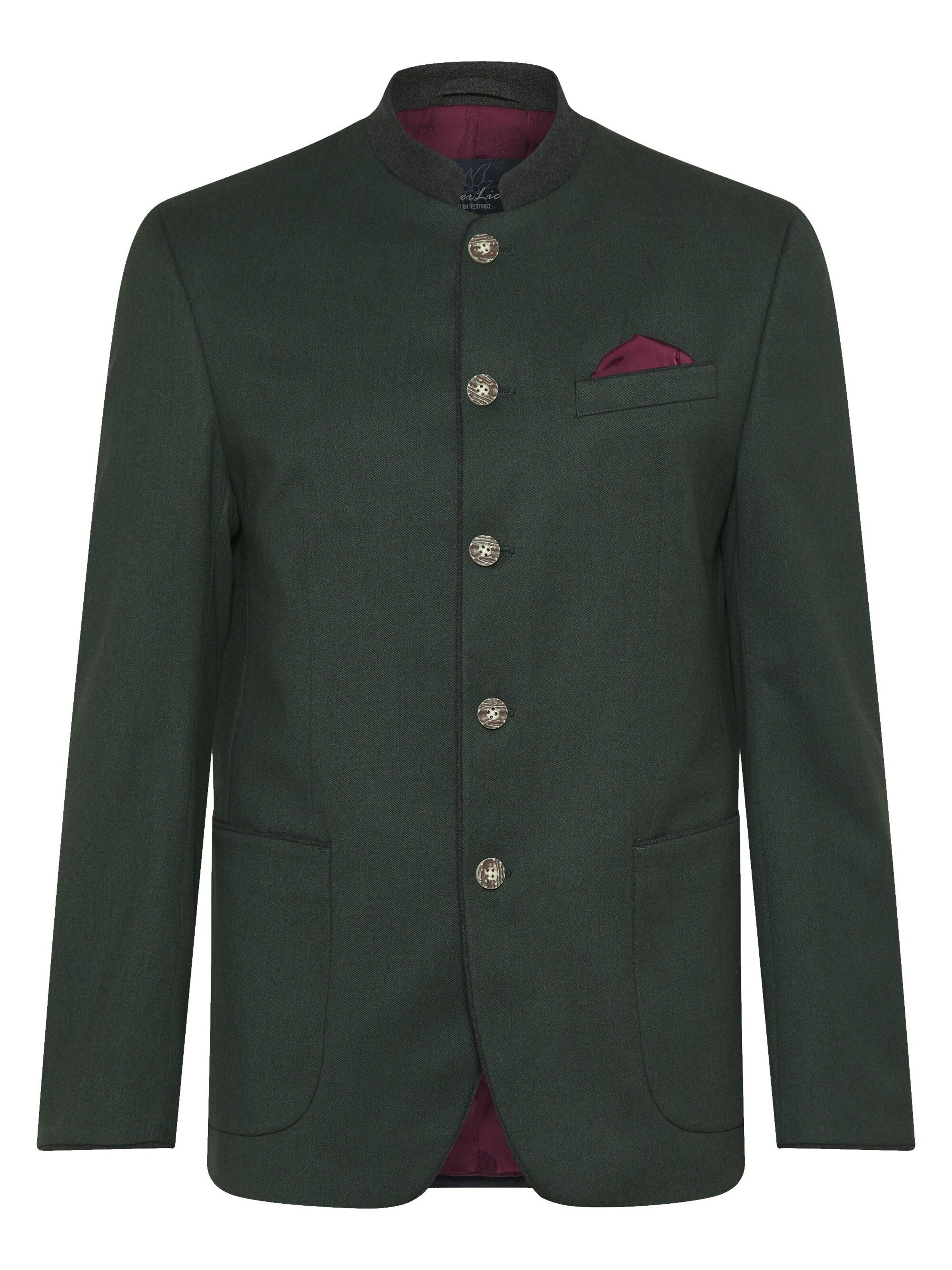 KaiserLich Regular Fit Trachtenjacke '5434' in Grün: Vorderseite