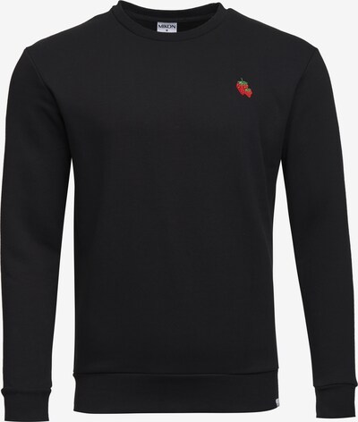 Mikon Sweatshirt 'Erdbeere' in de kleur Zwart, Productweergave