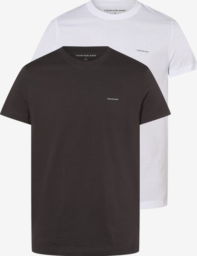 Calvin Klein Jeans T-Shirt en anthracite / blanc, Vue avec produit