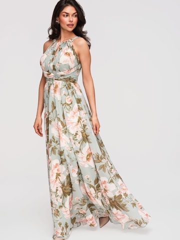 Robe de soirée Ombre en bleu : devant