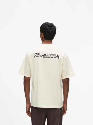 Karl Lagerfeld - Camiseta en beige: frente