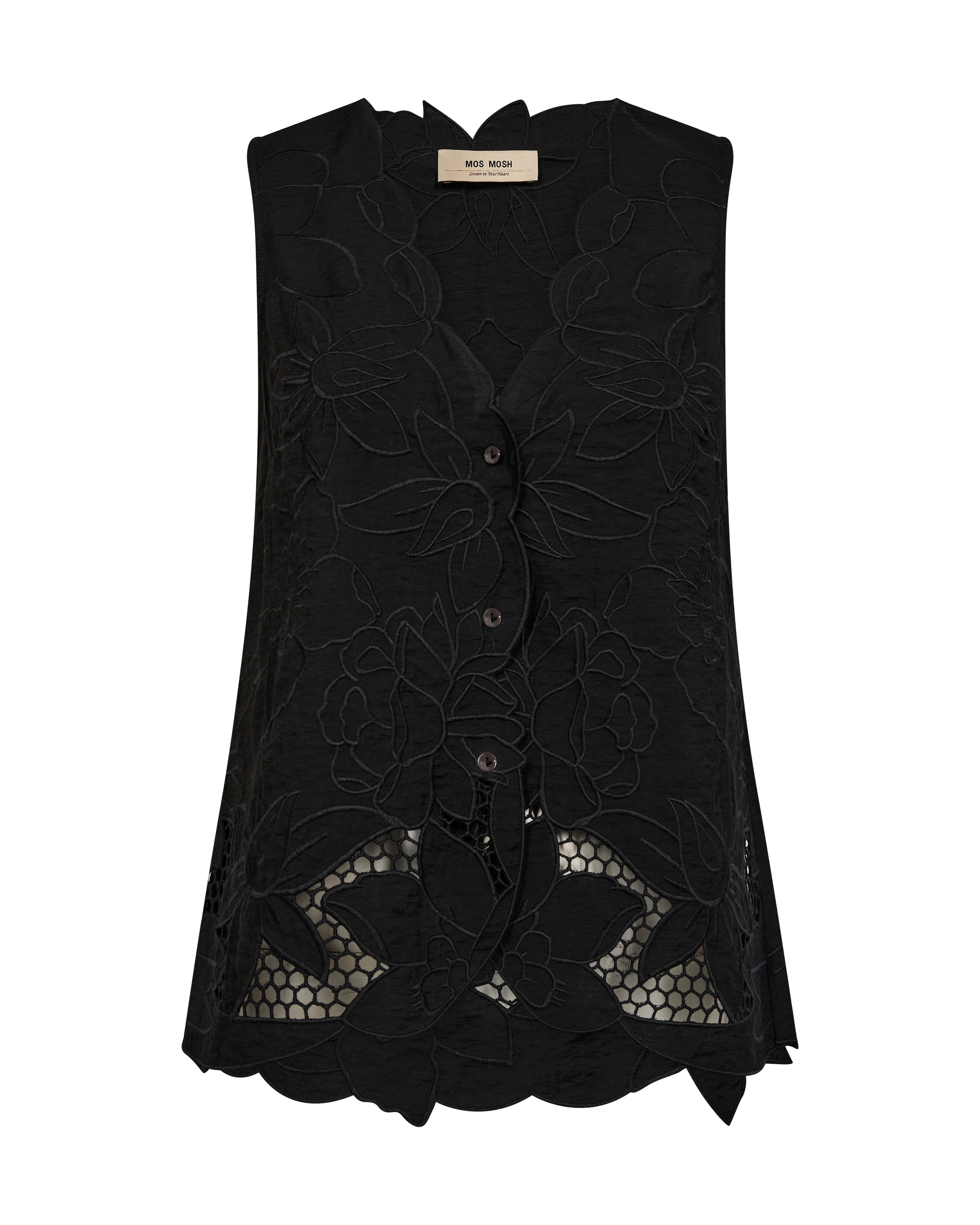 MOS MOSH Blúzka - Čierna: predná strana