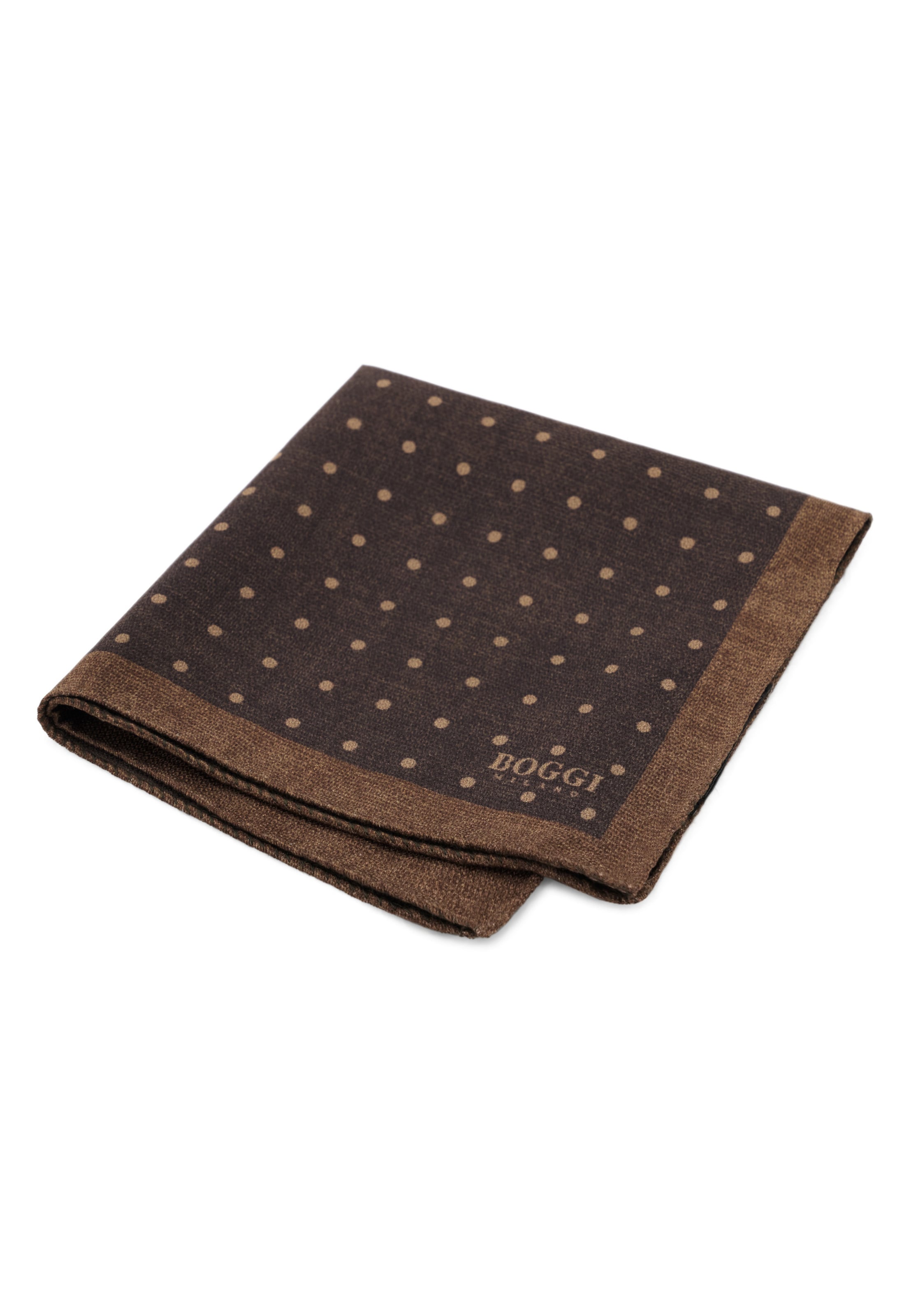 Boggi Milano Pocket square in Brown: front