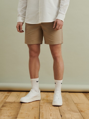 regular Pantaloni con pieghe 'Oskar' di DAN FOX APPAREL in beige: frontale