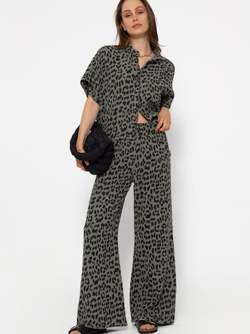 SASSYCLASSY Flared Pants in Green