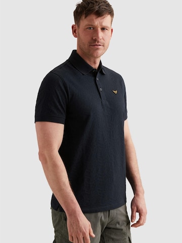 PME Legend Paita 'Polo shirt in jersey with allover jacquard pattern' värissä musta: etupuoli