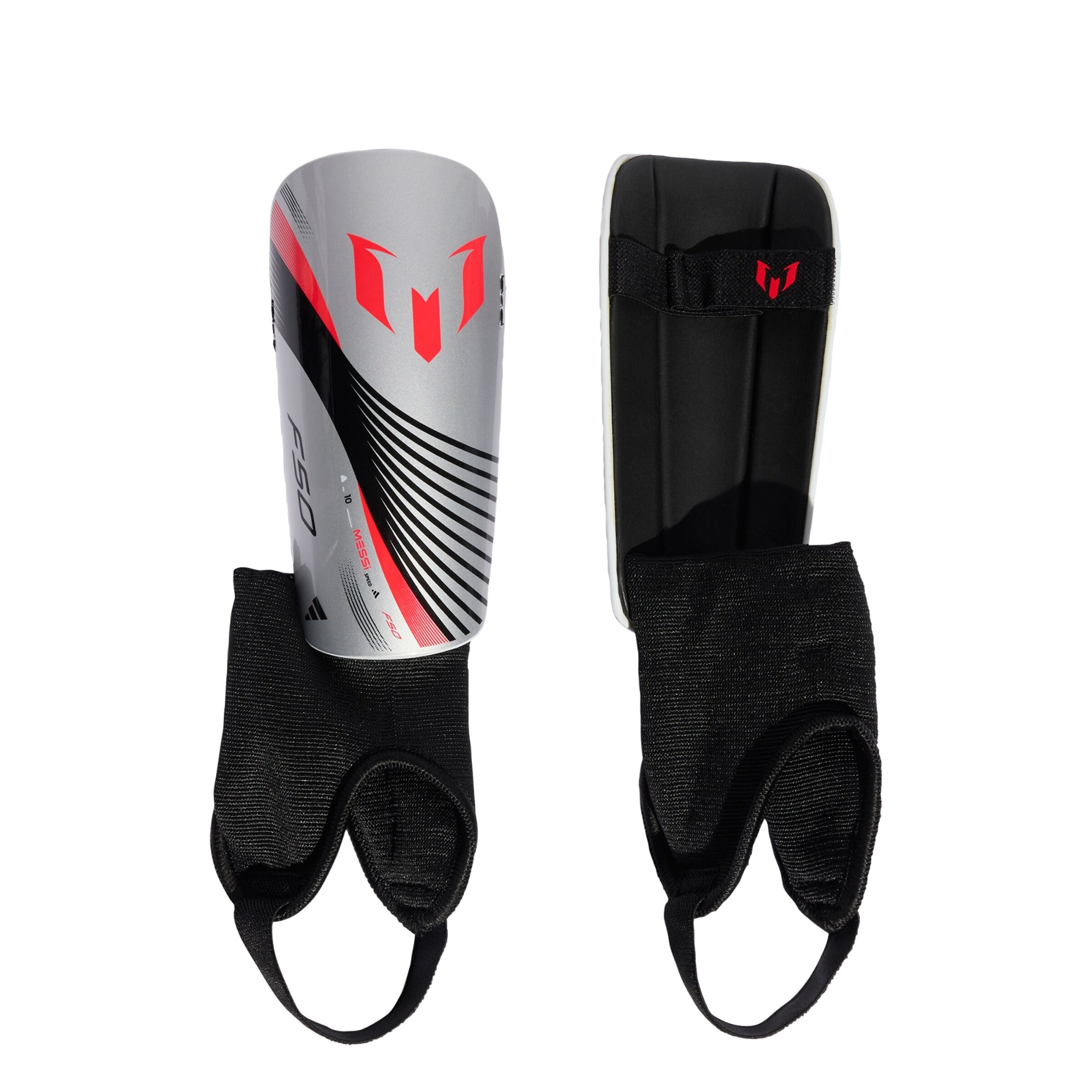 ADIDAS PERFORMANCE Beschermers 'Messi Match Shin Guards' in Zwart: voorkant