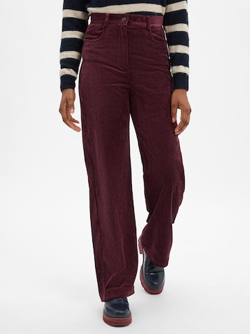Marie Lund Wide Leg Hose in Rot: Vorderseite