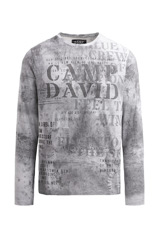 CAMP DAVID Longsleeve mit All Over Print in Grau: Vorderseite