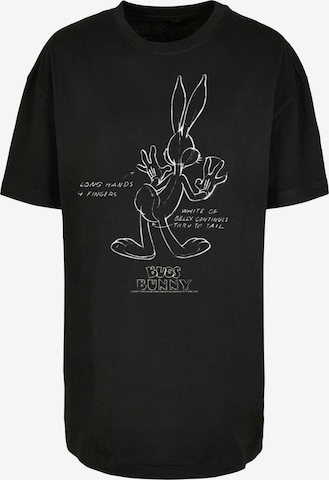 Maglia extra large 'Looney Tunes Trickfilm Serie Cartoon Bugs Bunny' di F4NT4STIC in nero: frontale