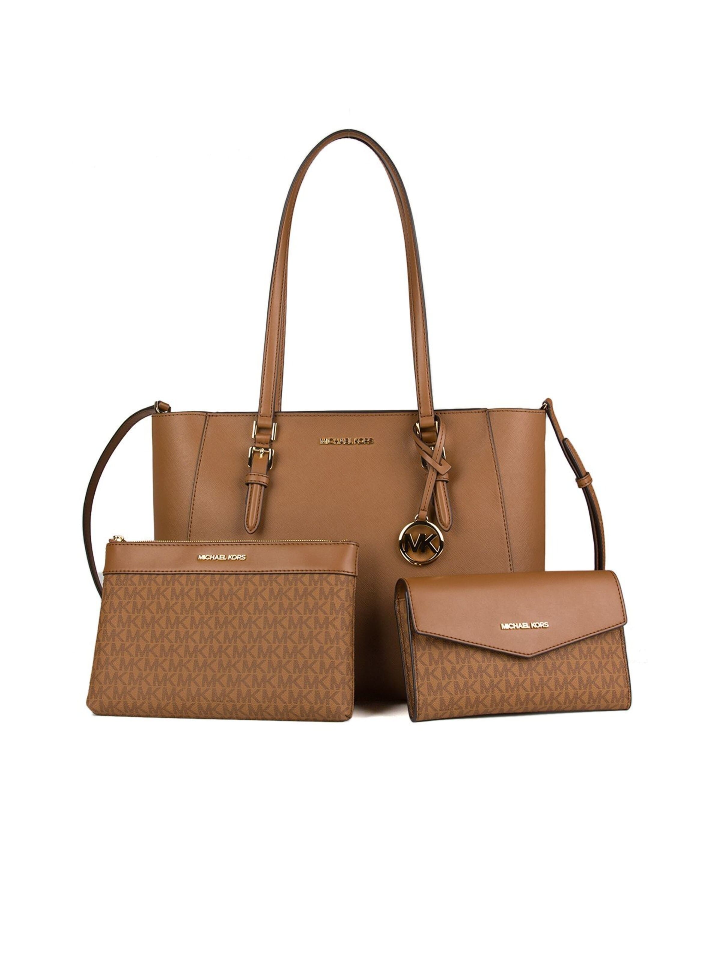 Shopper 'Charlotte Large 3-In-1 Tote' di Michael Kors in marrone: frontale