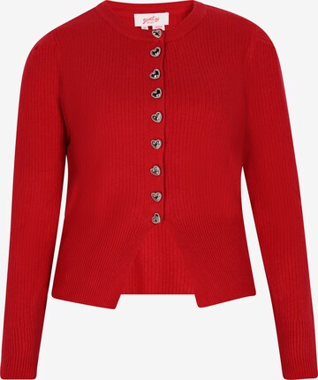 sweeties by leo Knit Cardigan in Red: front
