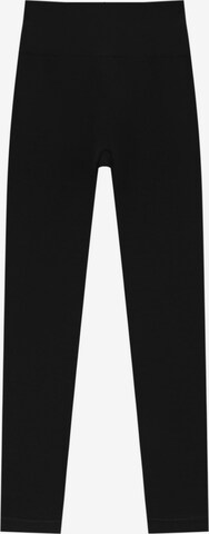 Pull&Bear Skinny Spodnie w kolorze czarny: przód