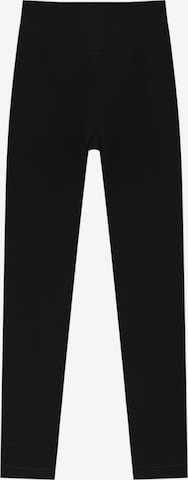 Pull&BearSkinny Hlače - crna boja: prednji dio
