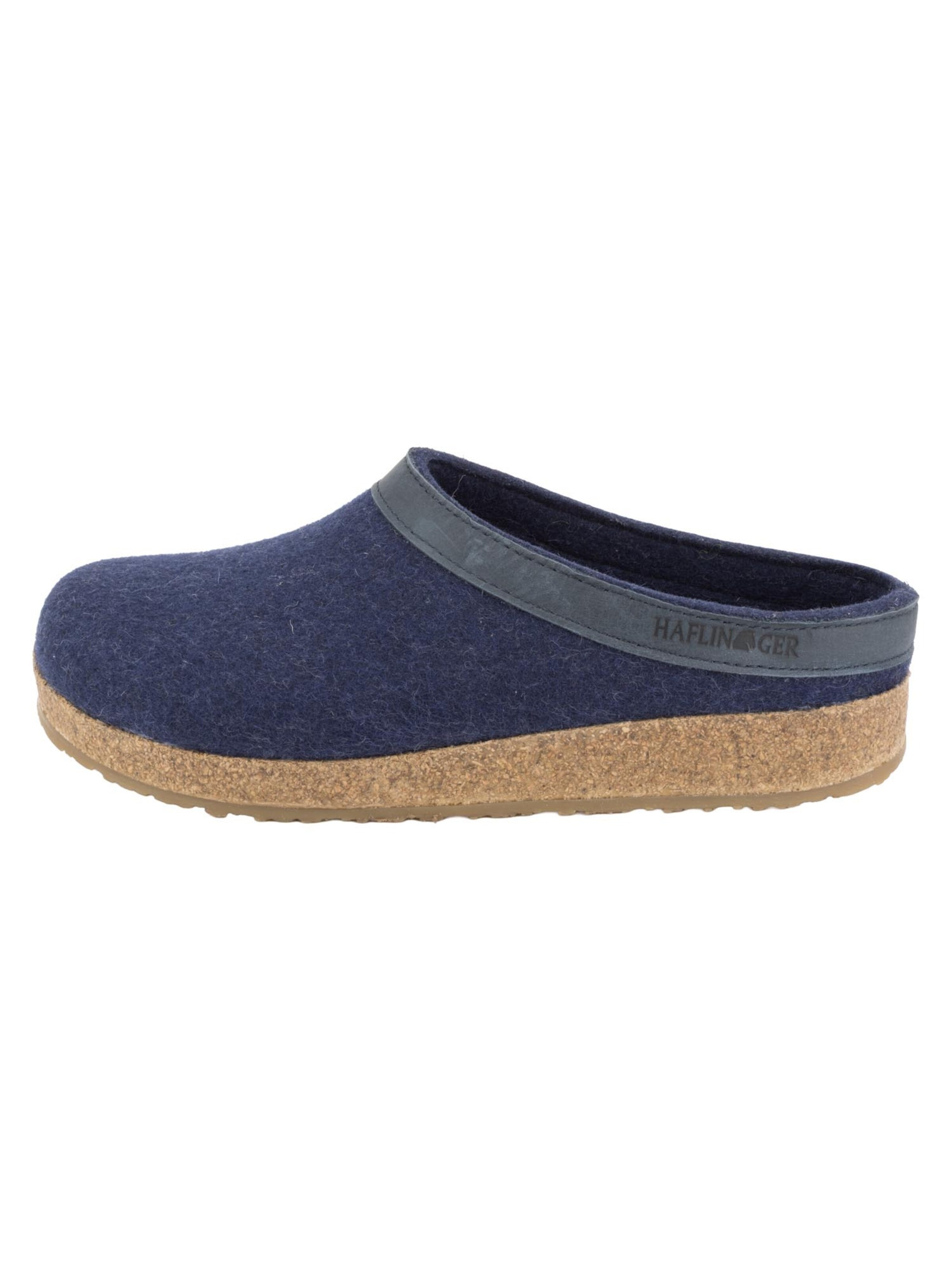 HAFLINGER Clogs 'Torben Grizzly'‌‌‌‌‌ in Blau: Vorderseite