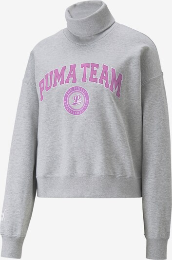 PUMA Sweatshirt 'Team' in hellgrau / dunkelpink / weiß, Produktansicht