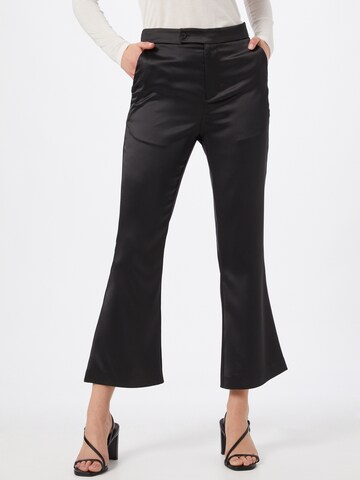 Gina Tricot Flared Broek 'Ria' in Zwart: voorkant