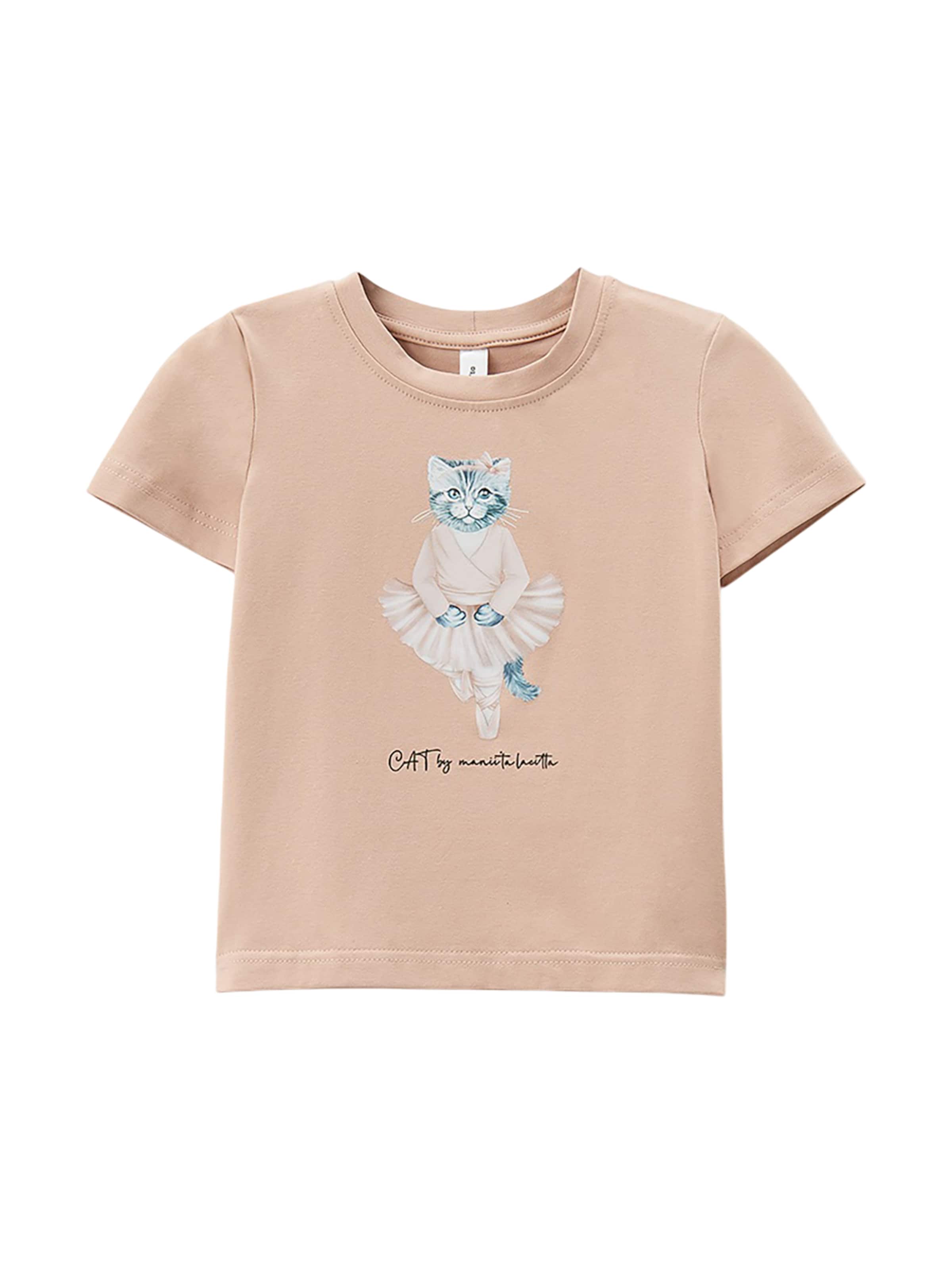 Maglietta 'Ballerina Cat' di Cat e Lolette in rosa: frontale