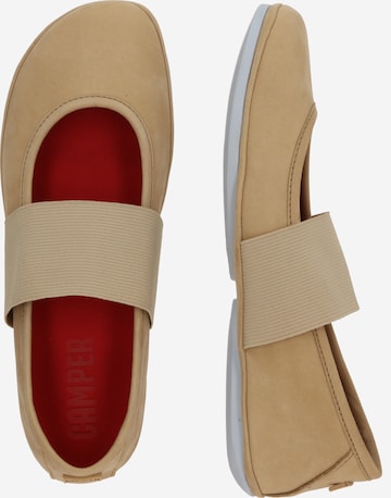 CAMPER Ballet Flats with Strap 'Rign' in Beige