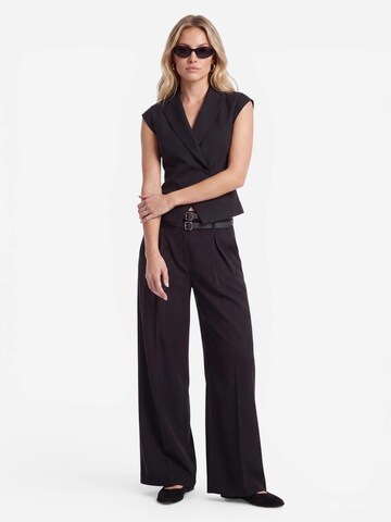millane Wide leg Παντελόνι πλισέ σε μαύρο