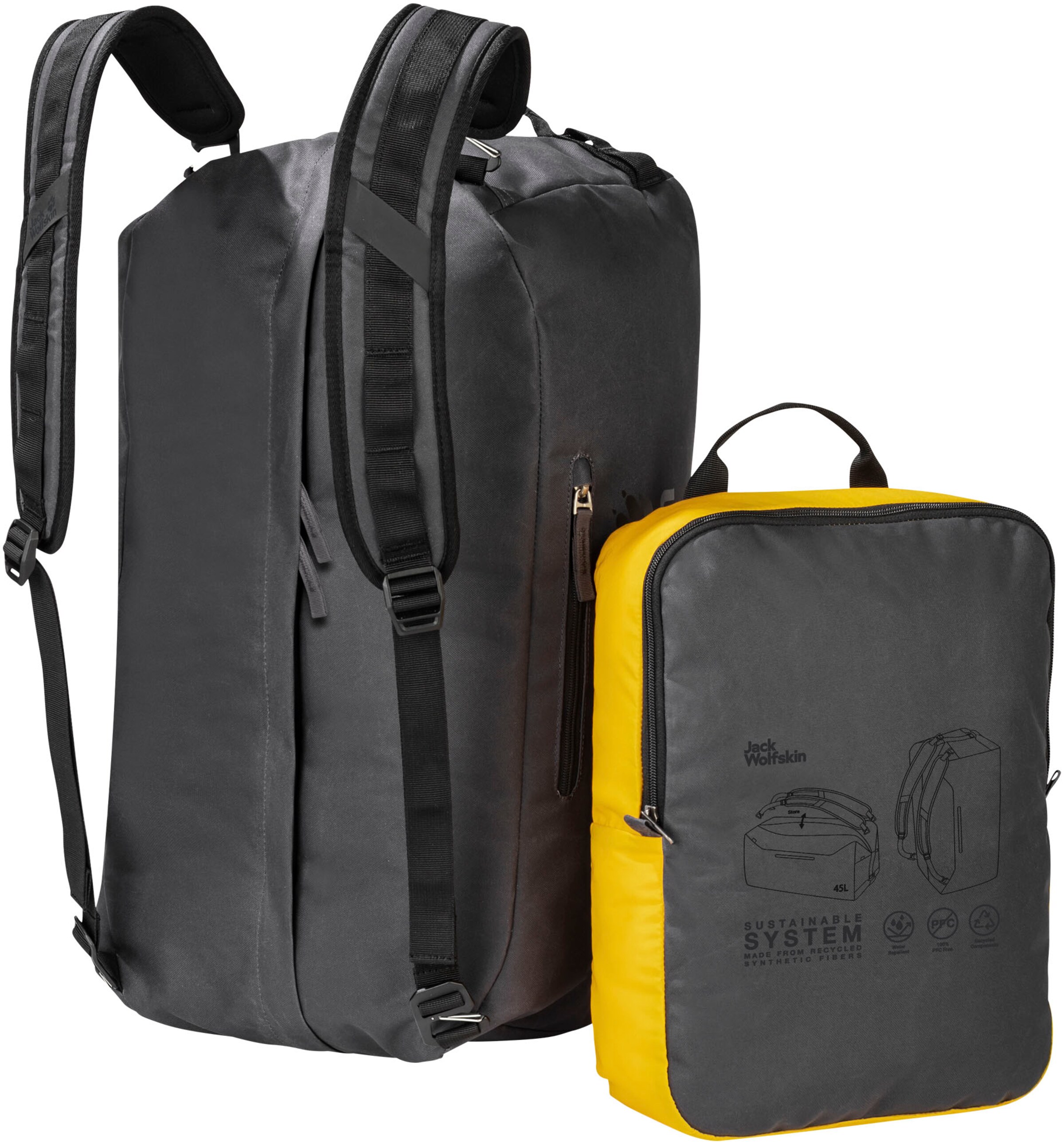 JACK WOLFSKIN Travel bag 'Traveltopia' in Grey