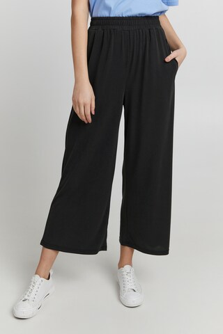 Oxmo Wide leg Pants 'OXBryndis' in Black: front