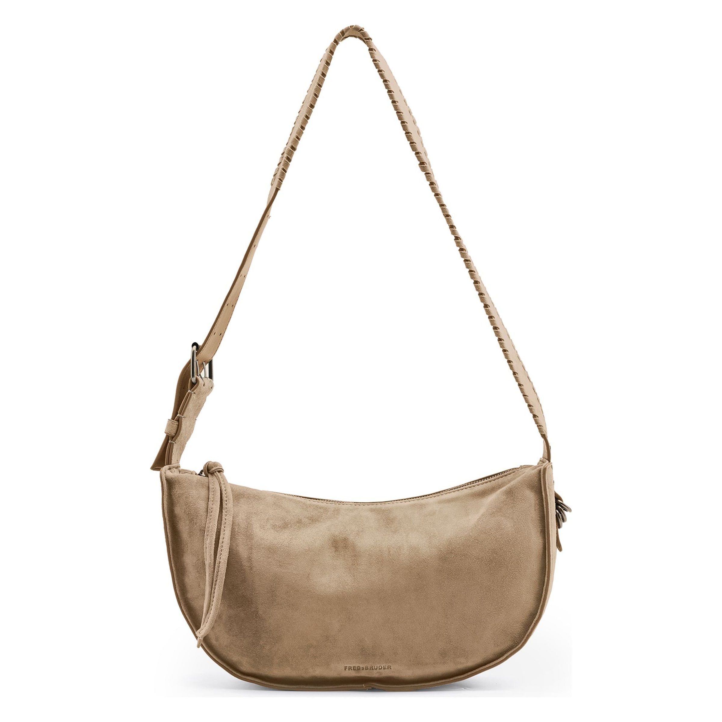 FREDsBRUDER Schoudertas 'Whipstitch' in Beige: voorkant