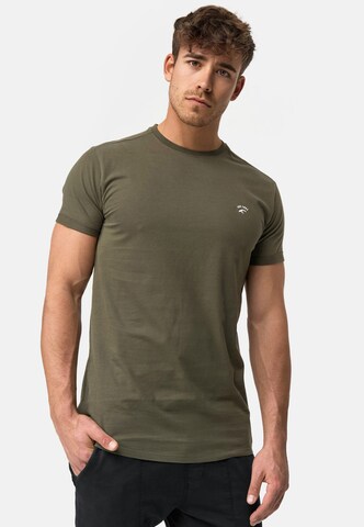 T-Shirt ' Kloge ' INDICODE JEANS en vert : devant
