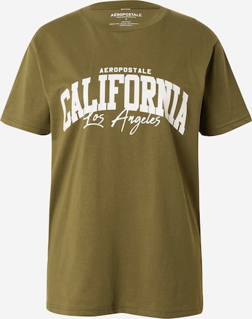 AÉROPOSTALE Shirt 'CALIFORNIA' in Green: front