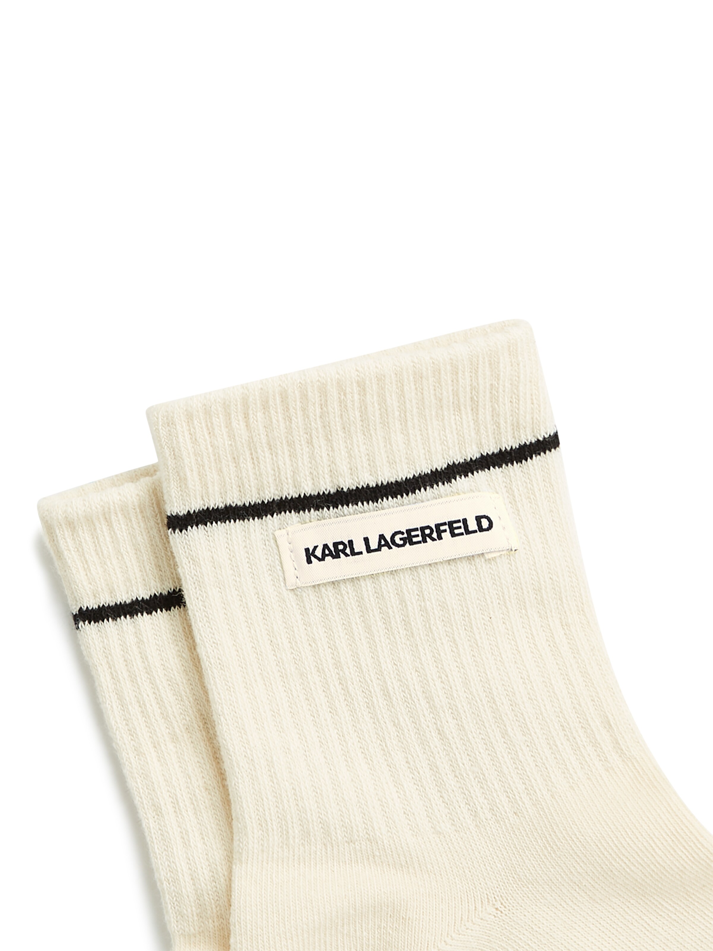 Karl LagerfeldČarape ' Rippensocken mit Logo – 2er-Pack ' - bež boja