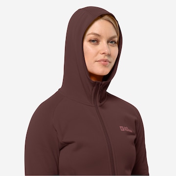 JACK WOLFSKIN Athletic Fleece Jacket in Brown