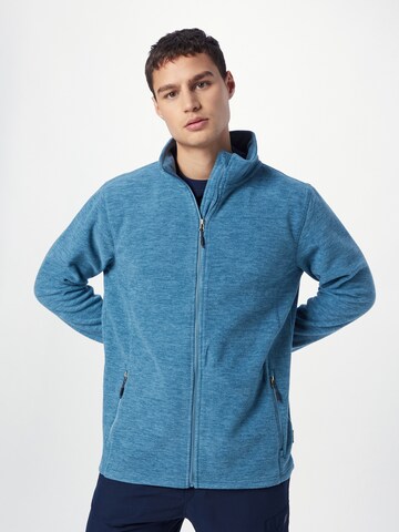 KILLTEC Athletic Fleece Jacket in Blue: front