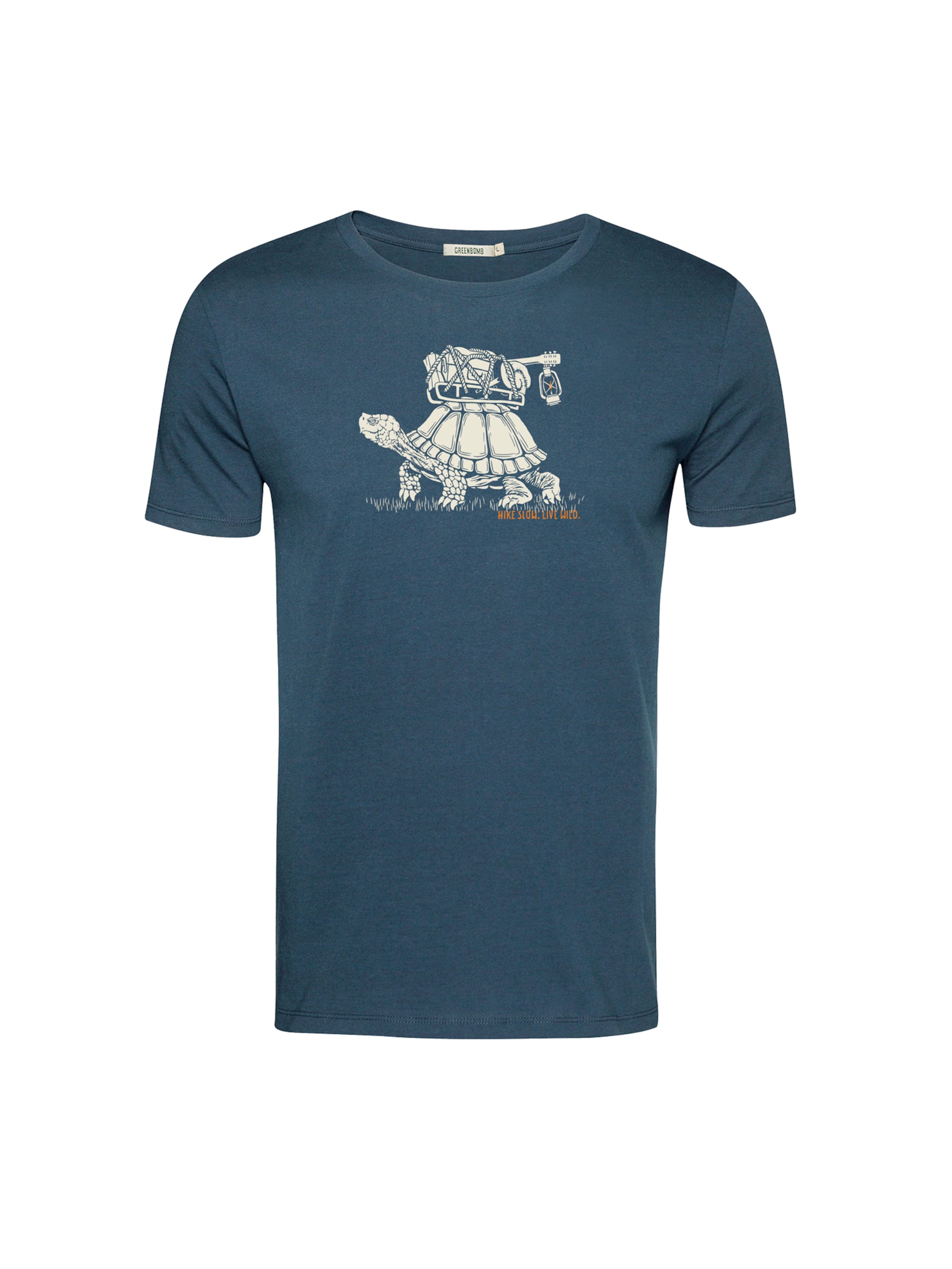 GREENBOMB Shirt ' Guide Turtle Walk ' in Blue: front