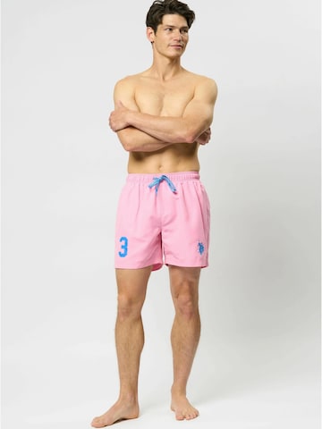U.S. POLO ASSN. Badeshorts 'Alexander' i pink