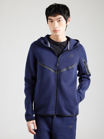 Nike Sportswear - Sudadera con cremallera 'Tech Fleece' en azul: frente