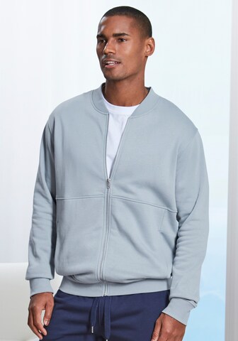 JOHN DEVIN Sweat jacket in Blue: front