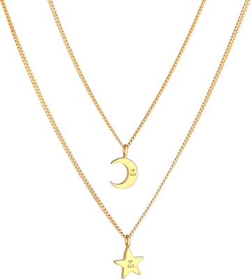 ELLI Halskette Astro, Halbmond, Sterne in Gold