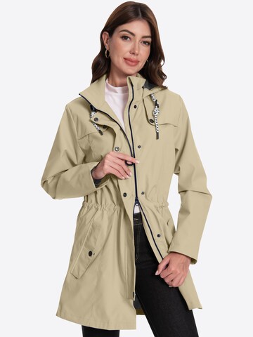 ATLASLAVA Outdoormantel 'ATLASLAVA Damen Regenjacke Lang'‌‌‌‌ in Beige: Vorderseite