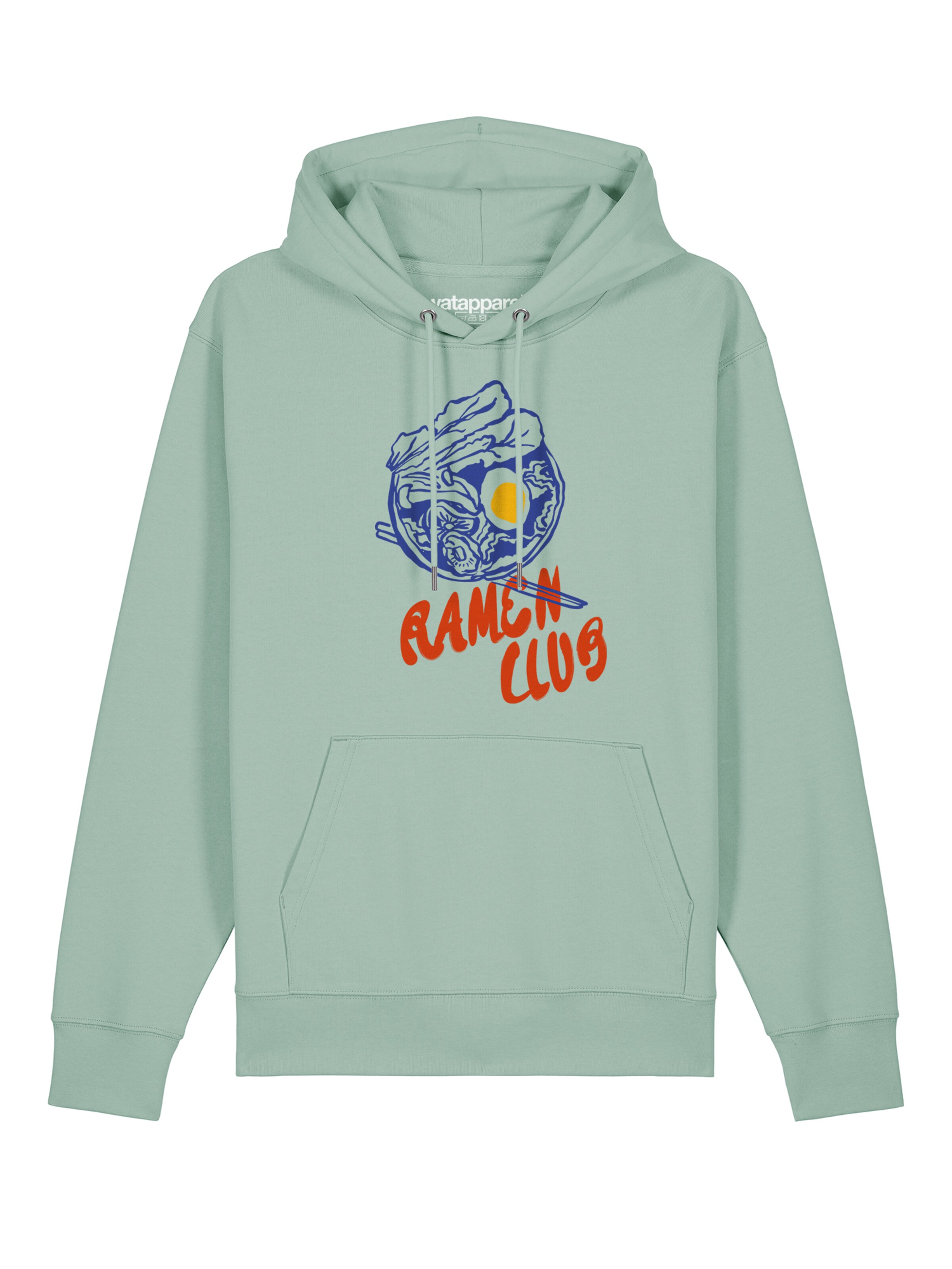 Watapparel Sweatshirt 'Ramen Club' in Green: front