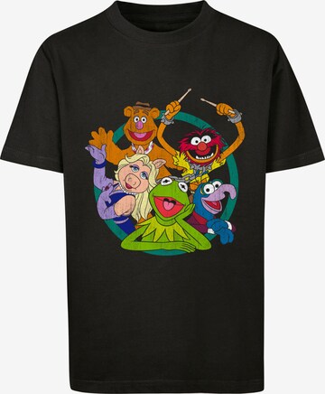 F4NT4STIC Shirt 'Disney The Muppets Group Circle' in Zwart: voorkant