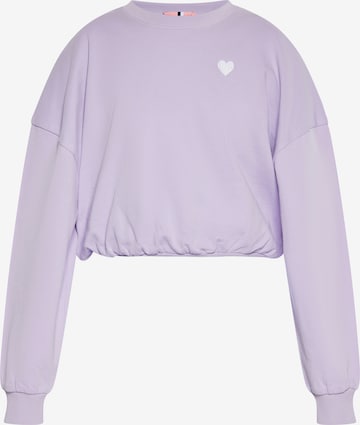 Sweat-shirt swirly en violet : devant