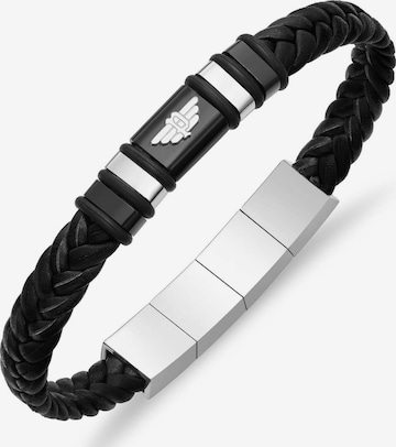 Bracelet 'Wavebreaker' POLICE en noir : devant