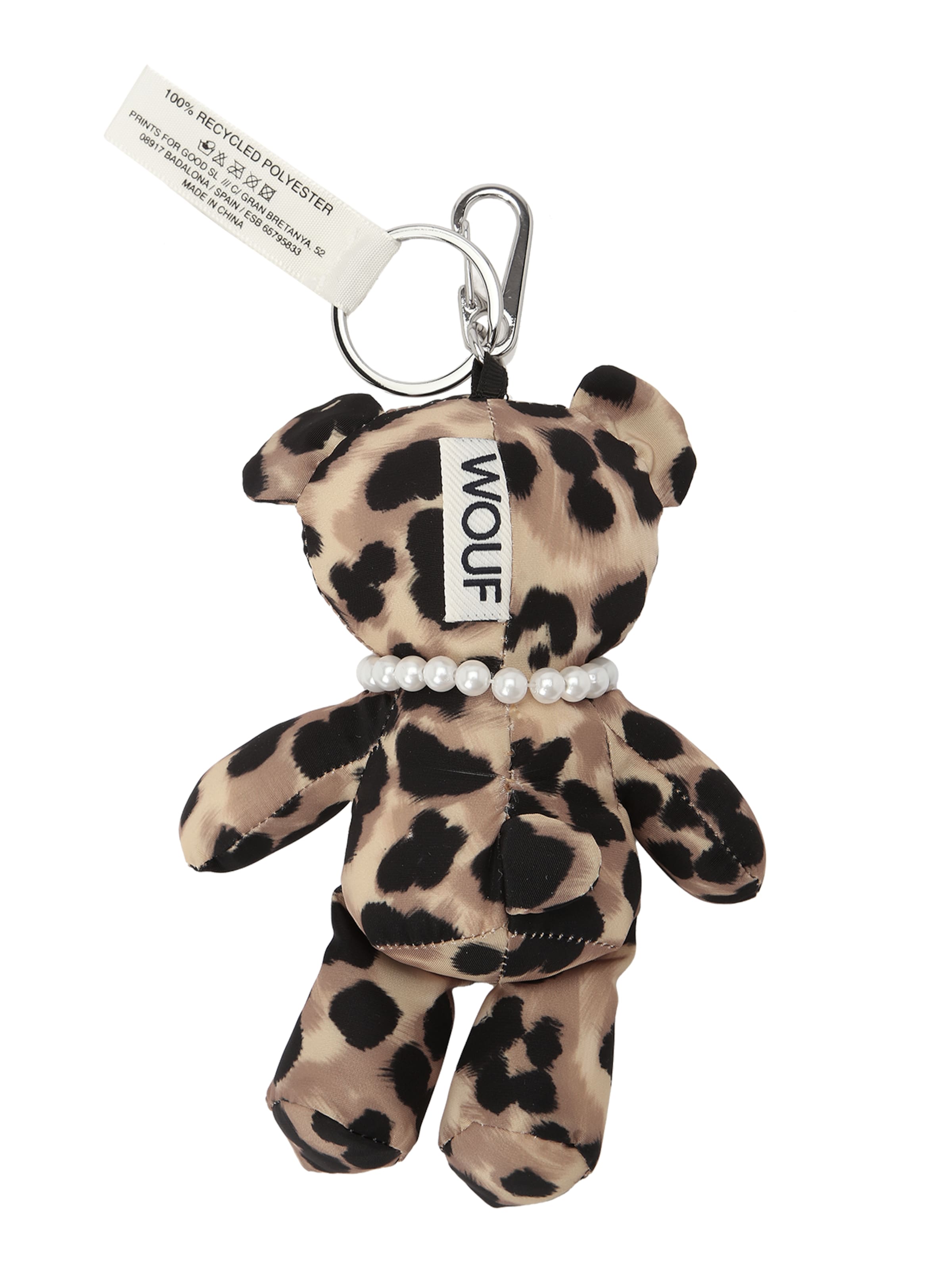 Wouf Key Ring 'Feline' in Brown