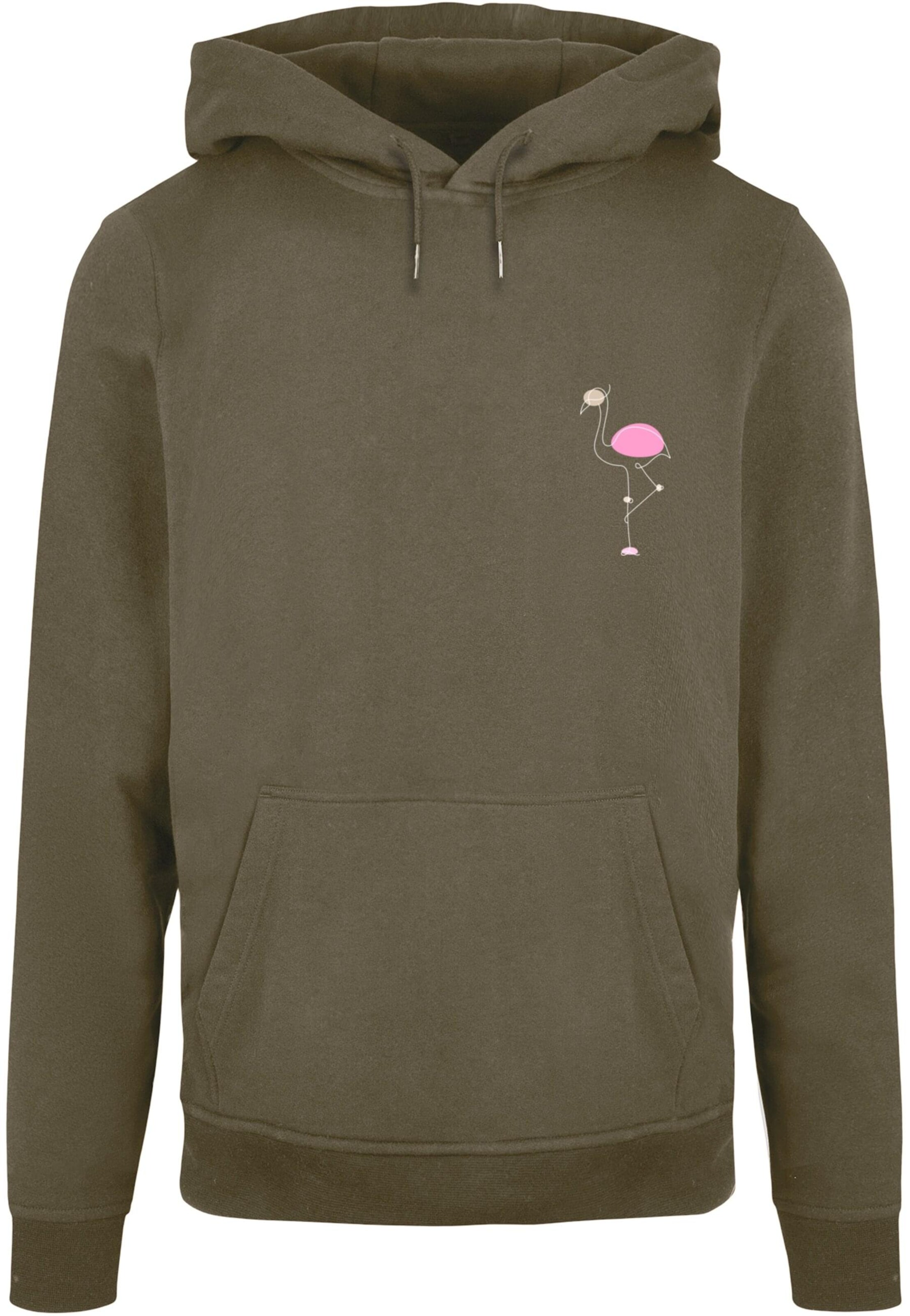 Merchcode Sweatshirt 'Flamingo' in Green: front