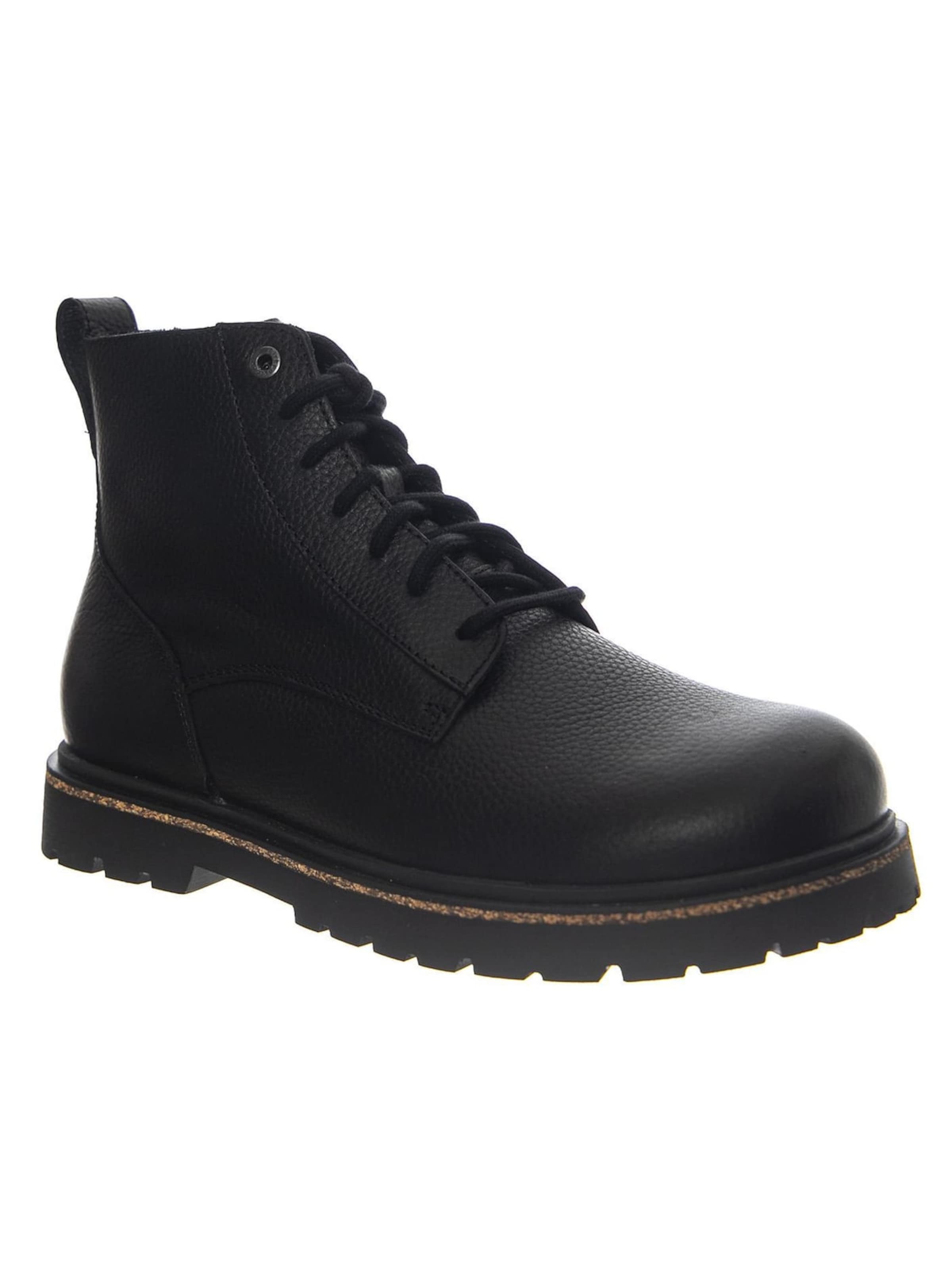 BIRKENSTOCK Kozaki 'Highwood Lace Mid N Black, Natural Leather' w kolorze czarny