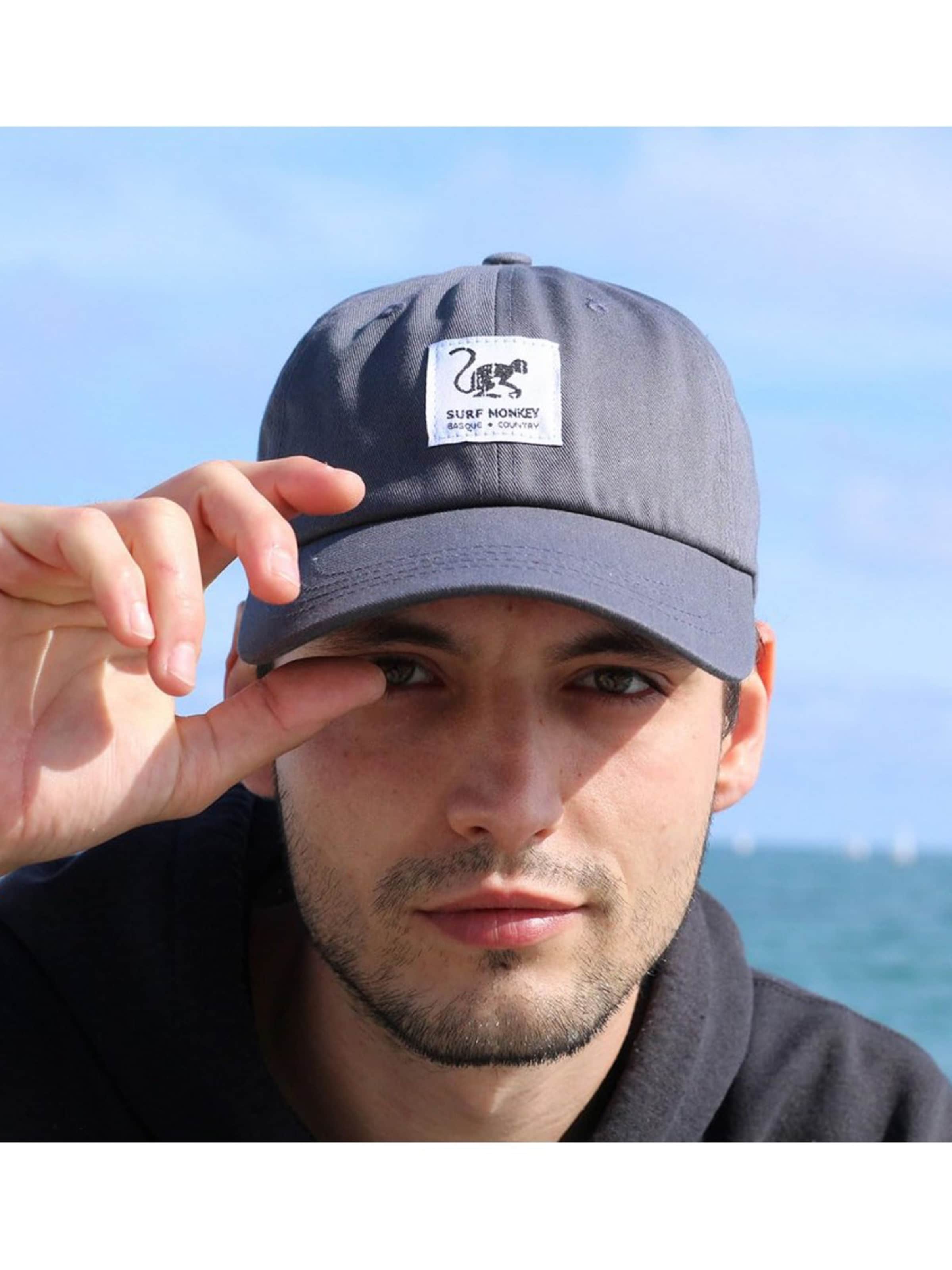 Cappello da baseball sportivo di Surf Monkey in grigio