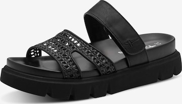 Mule Tamaris en noir : devant