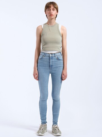 Dr. Denim Skinny Jeans 'Moxy High Skinny' in Blauw: voorkant
