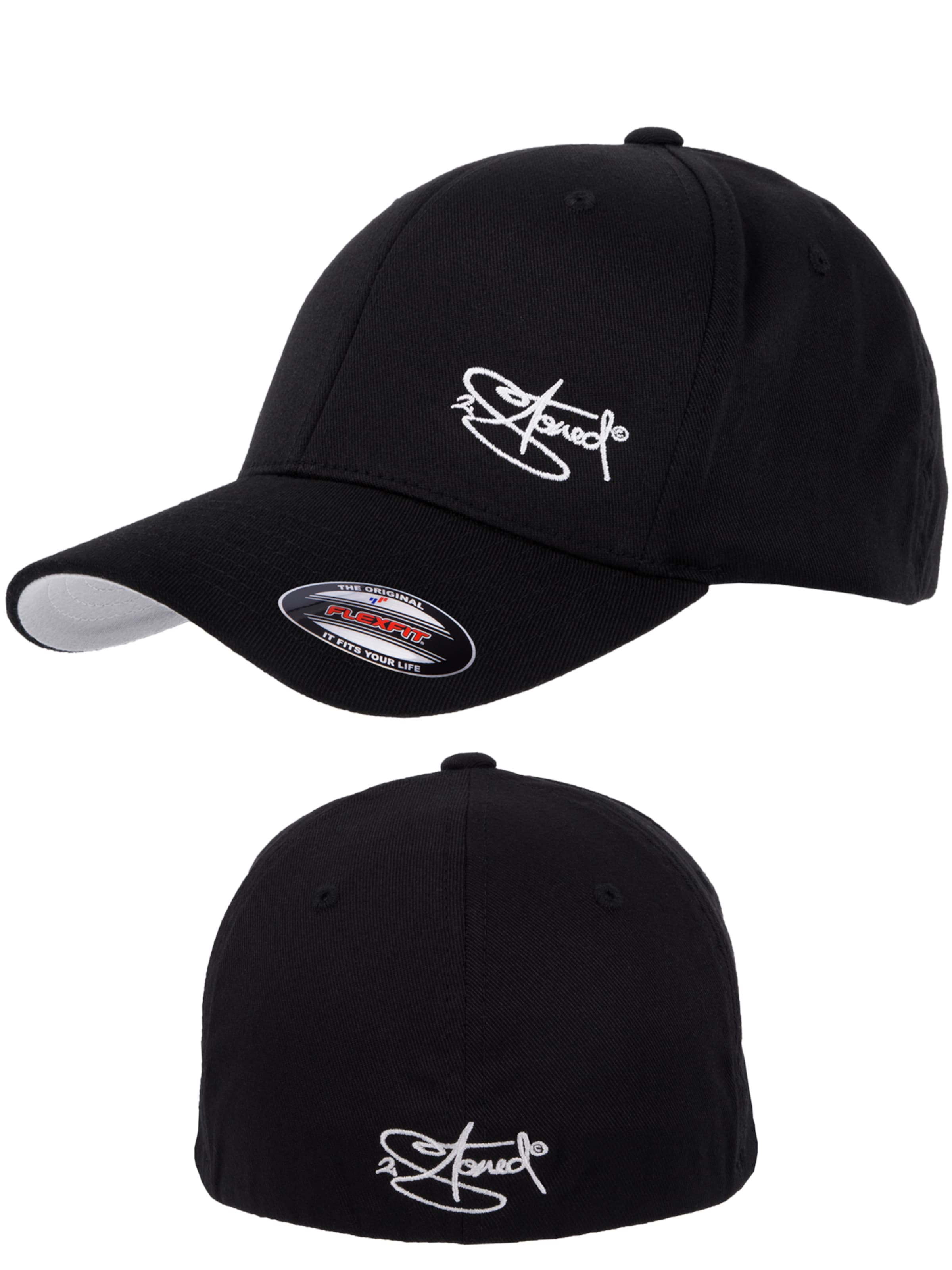 2Stoned Cap 'Flexfit Wooly Combed Classic' in Black